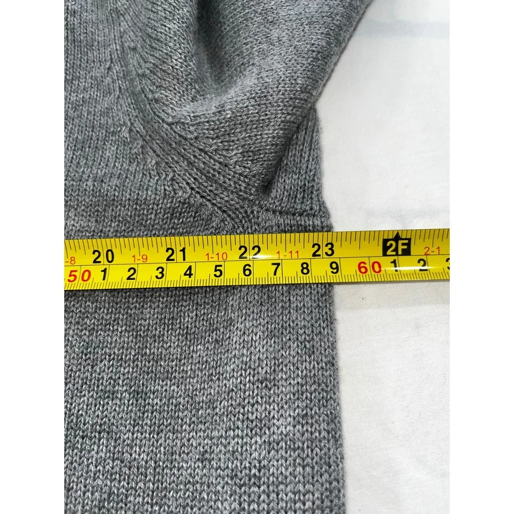 J Crew Men's XXL‎ Quarter Zip Sweater Gray Cotton Cashmere Blend